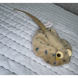K&M International Plush Blue Spotted Stingray K & M Sea Ocean 2003 10” Bean Bag